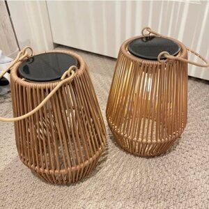 2 Pack Solar Lanterns, Solar Lanterns Outdoor Waterproof Solar Lights